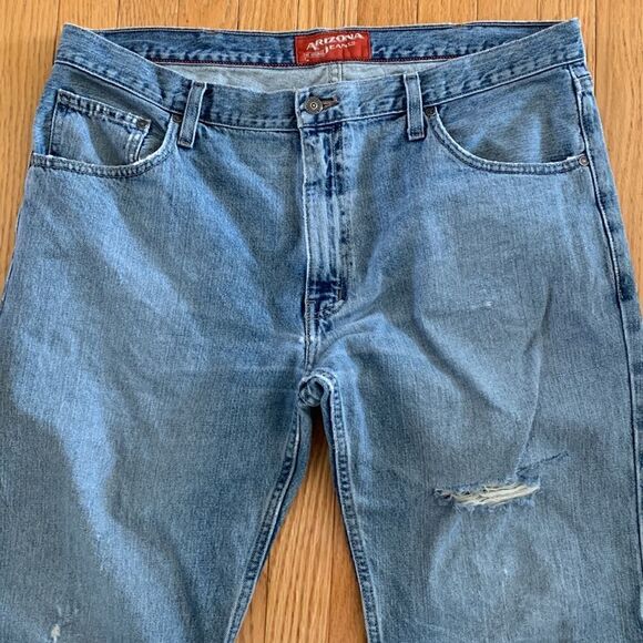 Vintage Arizona jeans light washed distressed Denim Mens 38 x 28 - Picture 4 of 9
